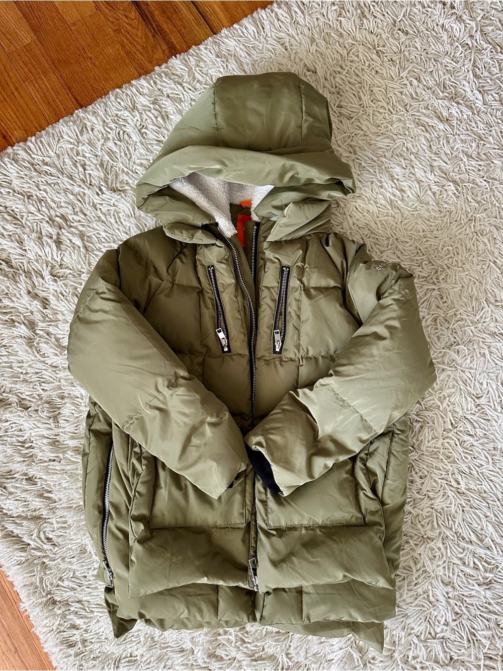 Kids Unisex Orolay green winter puffer coat - Picture 2 of 7